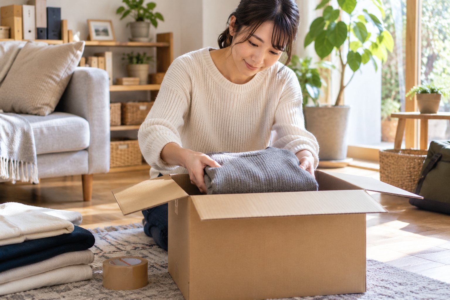 はじめての宅配収納は、戻す予定のある1箱から考える。のアイキャッチ