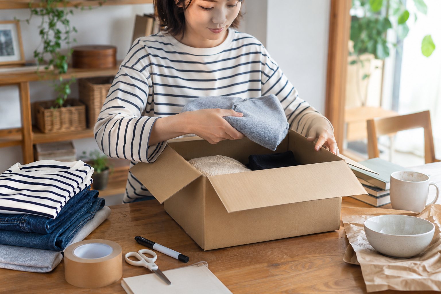 宅配収納の荷造り。箱を閉じる前に確認する順番。のアイキャッチ